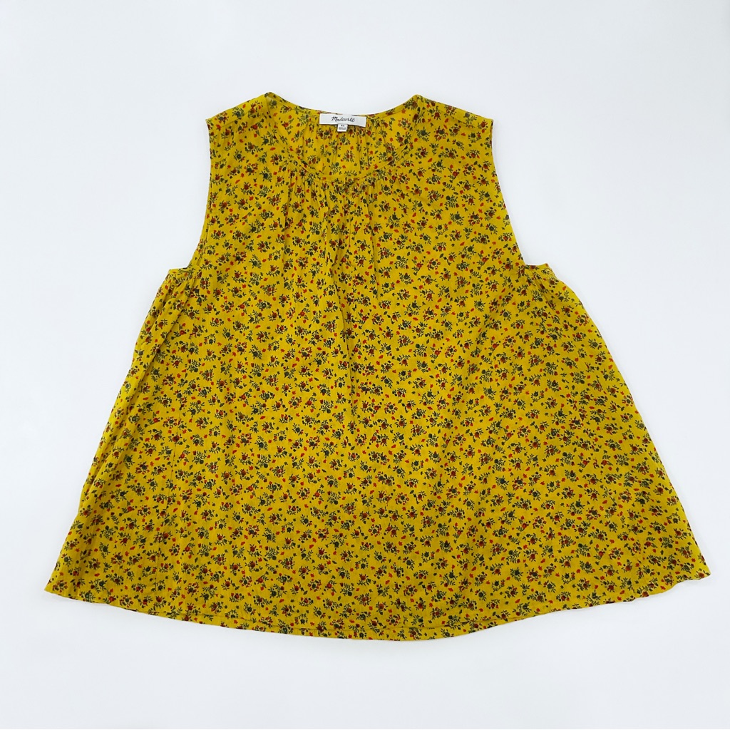 Madewell Shirred Shell Tank In Calico Floral